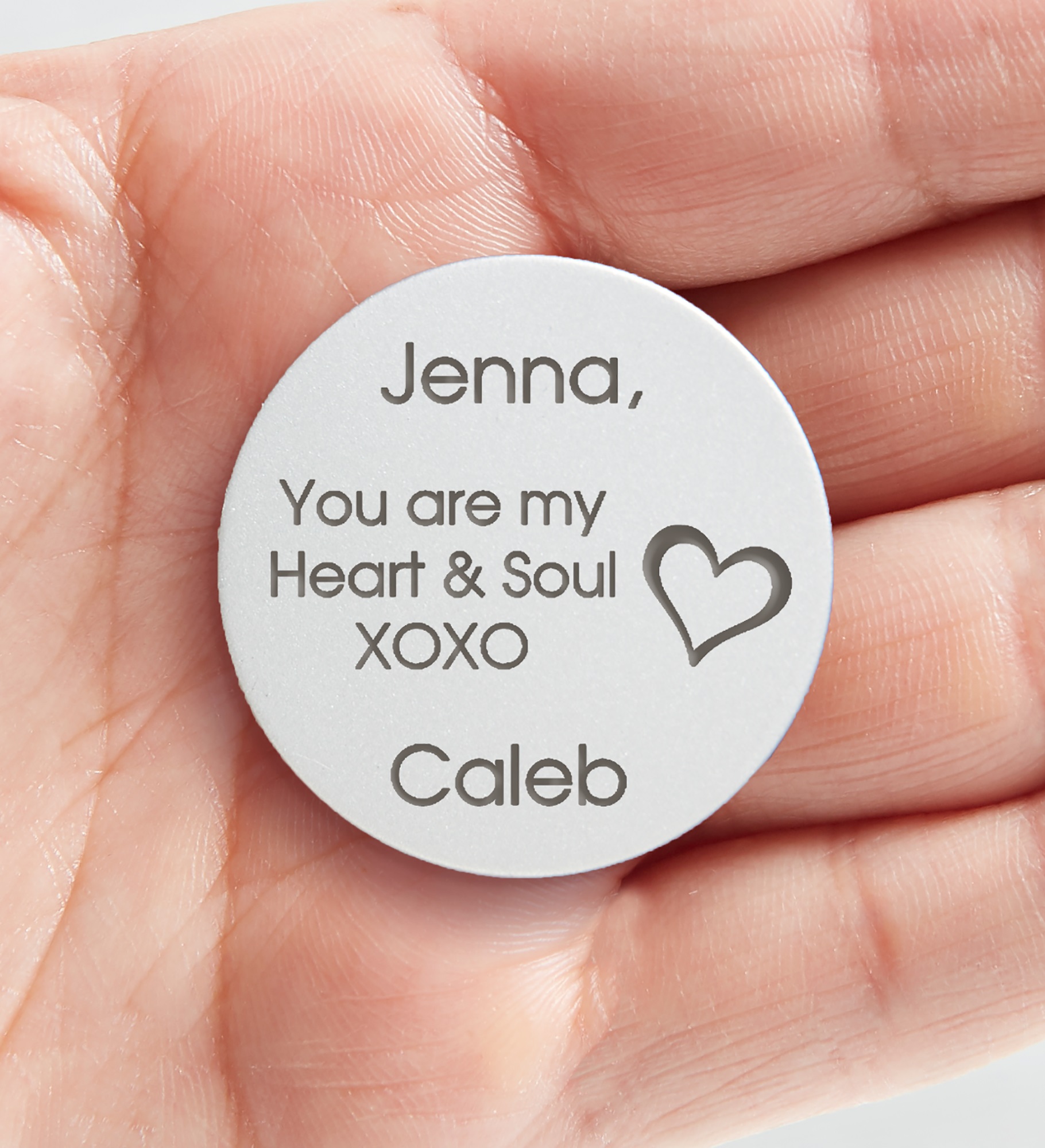 All My Love Personalized Heart Pocket Token
